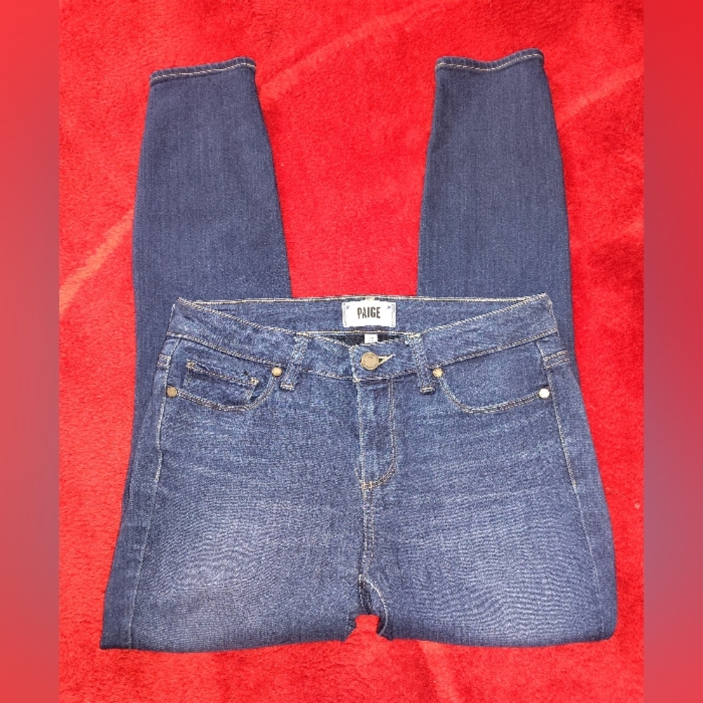 PAIGE Women's Dark Blue Skinny Jeans Sz 29